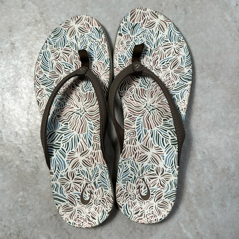 Olukai Womens Ho'opio Hau Warm‎ Taupe /Hau Sandals